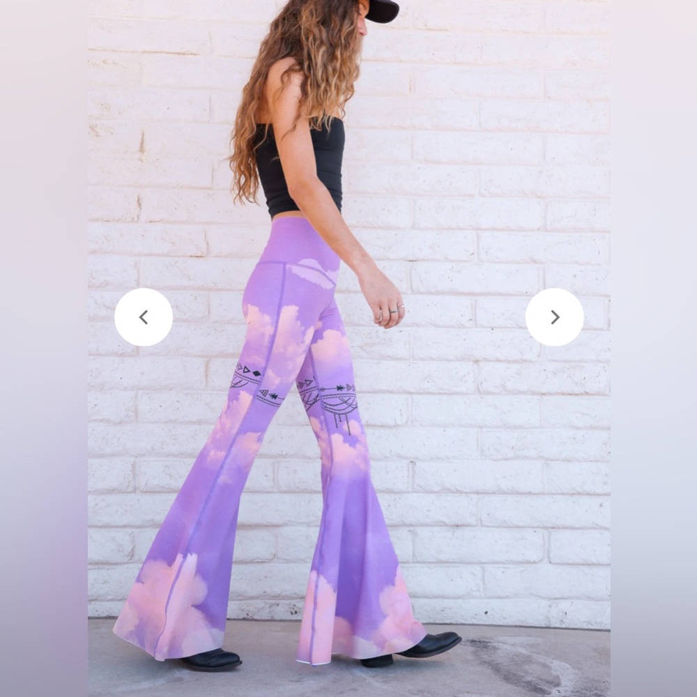 Teeki Purple Haze Bell Pants Size XS